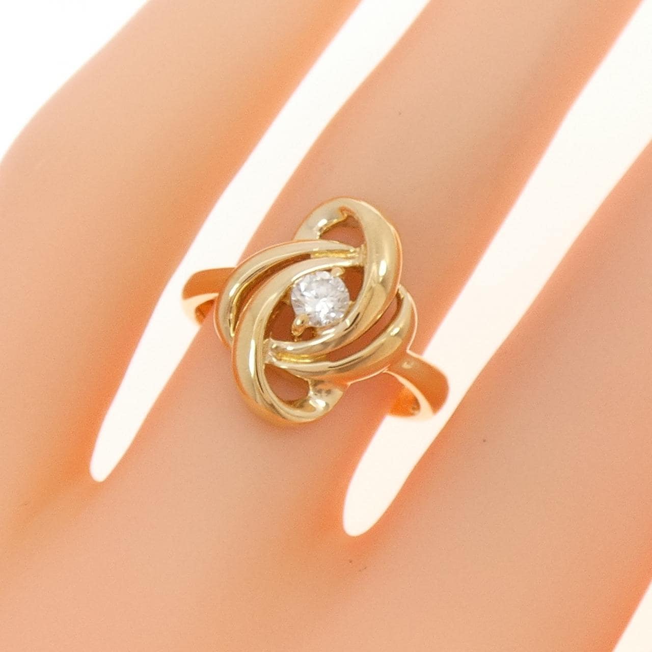 K18YG ダイヤモンド リング 0.15CT