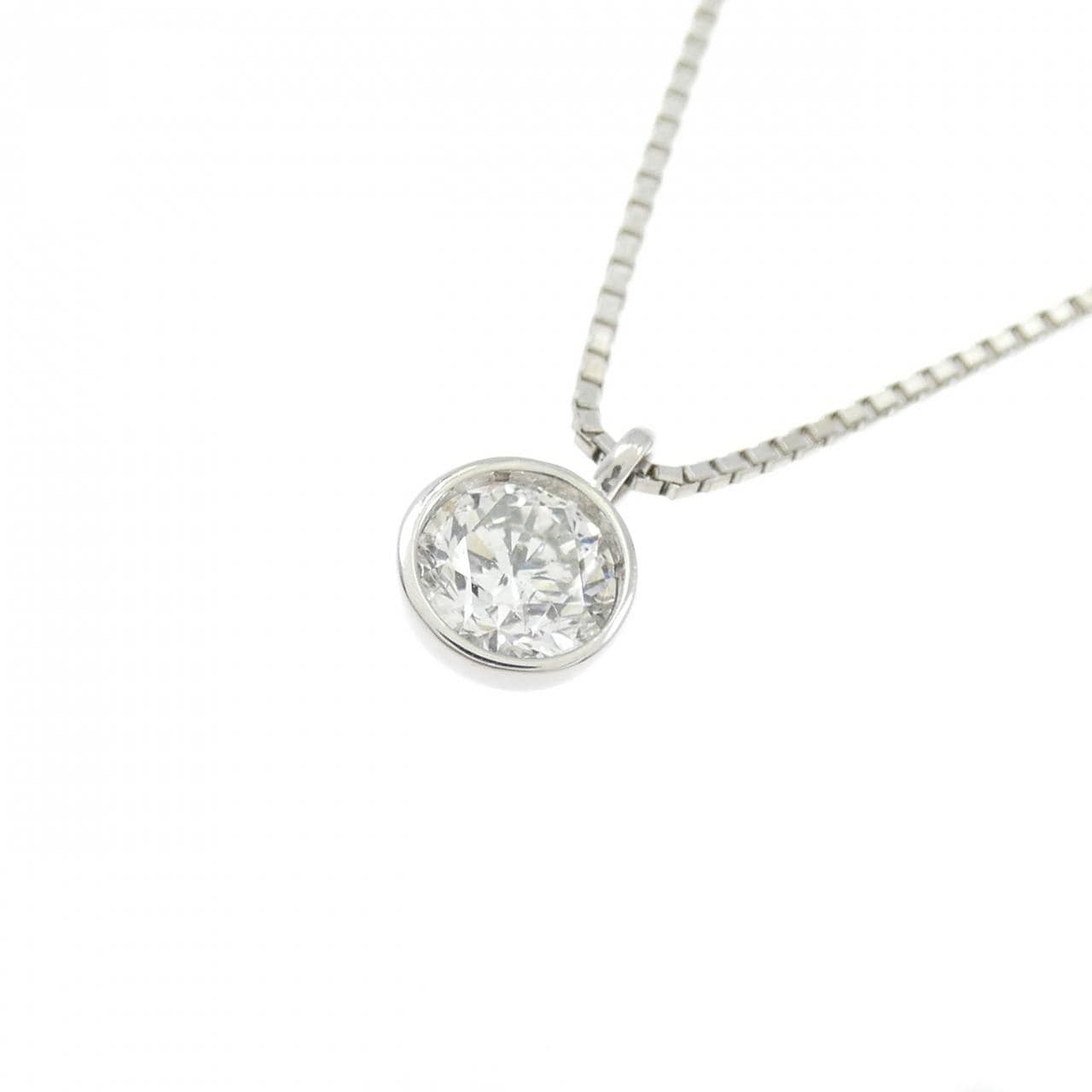 PT900/PT850 ソリティア ダイヤモンド ネックレス 0.322CT