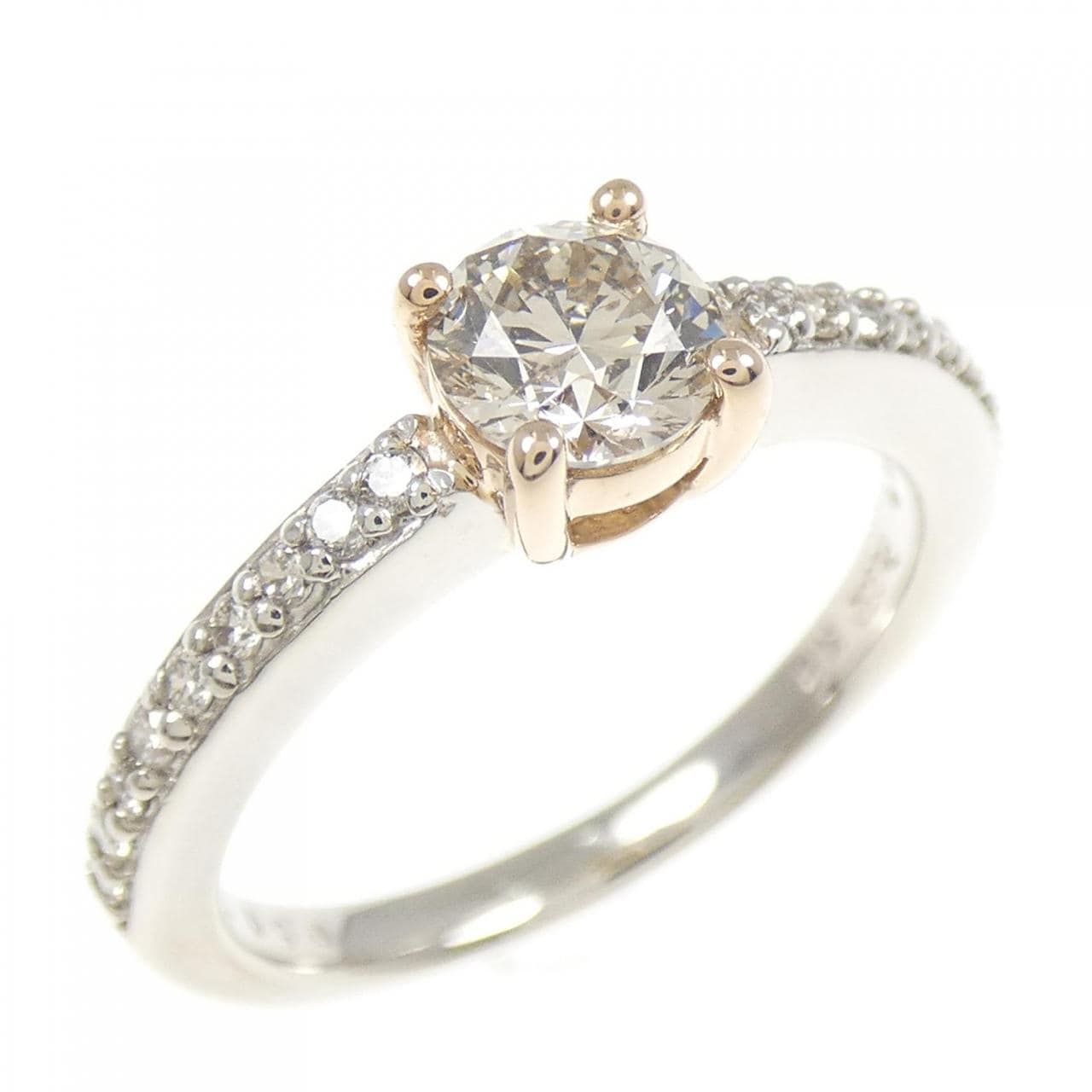 PT950/K18PG ダイヤモンド リング 0.50CT