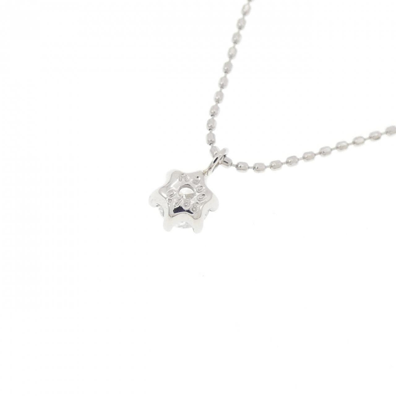 PT900/PT850 ソリティア ダイヤモンド ネックレス 0.188CT