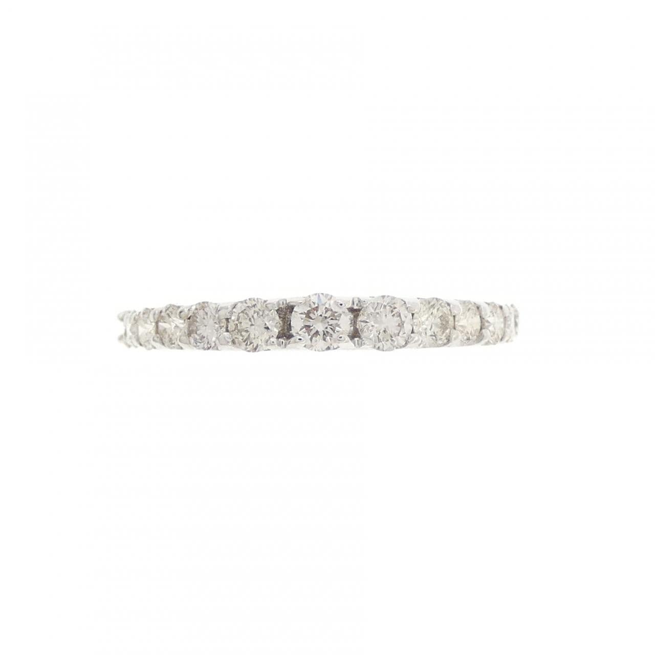 K18WG ハーフエタニティ ダイヤモンド リング 0.50CT
