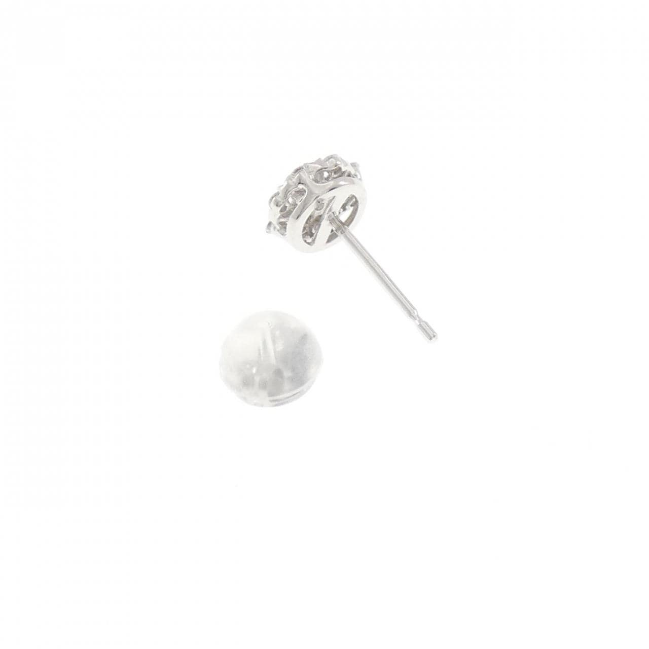 K18WG ダイヤモンド ピアス 0.10CT 片耳