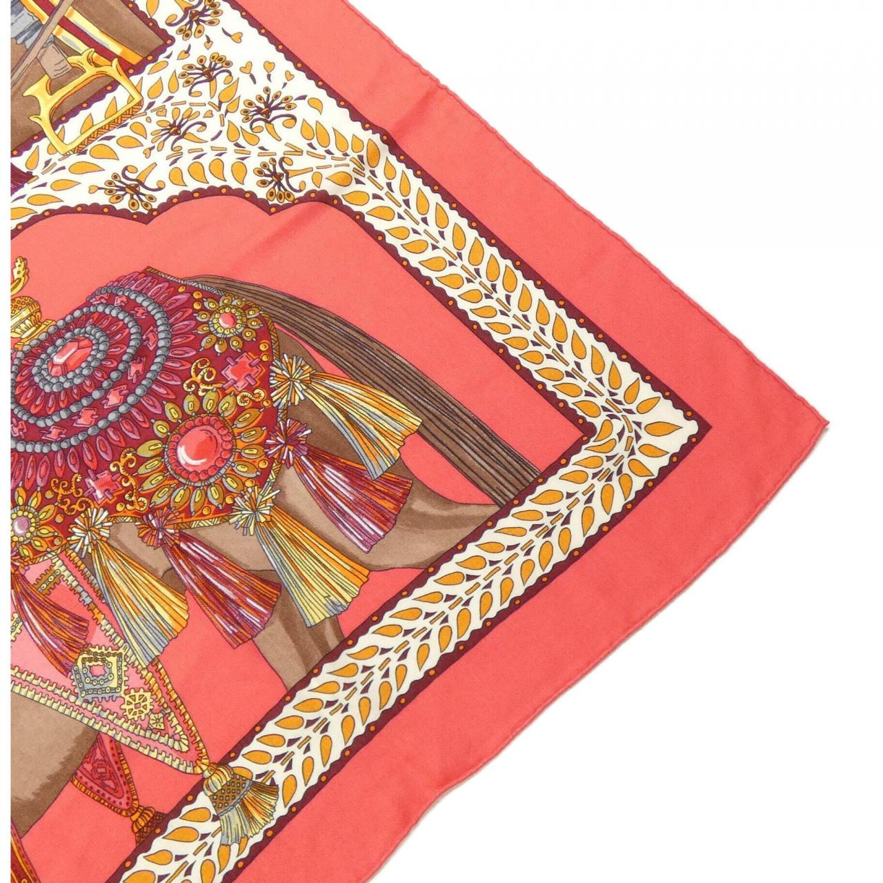 エルメス HERMES LA DANSE DU CHEVAL MARWARI カレジェアン140. ショール