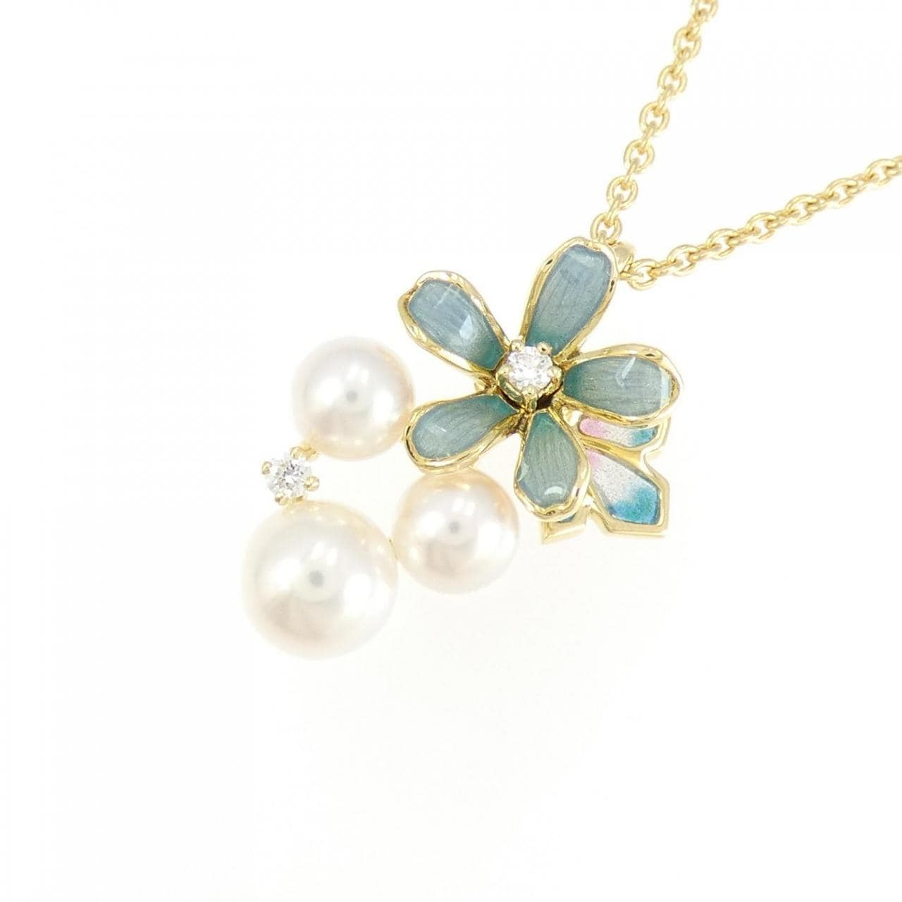 MIKIMOTO color stone necklace