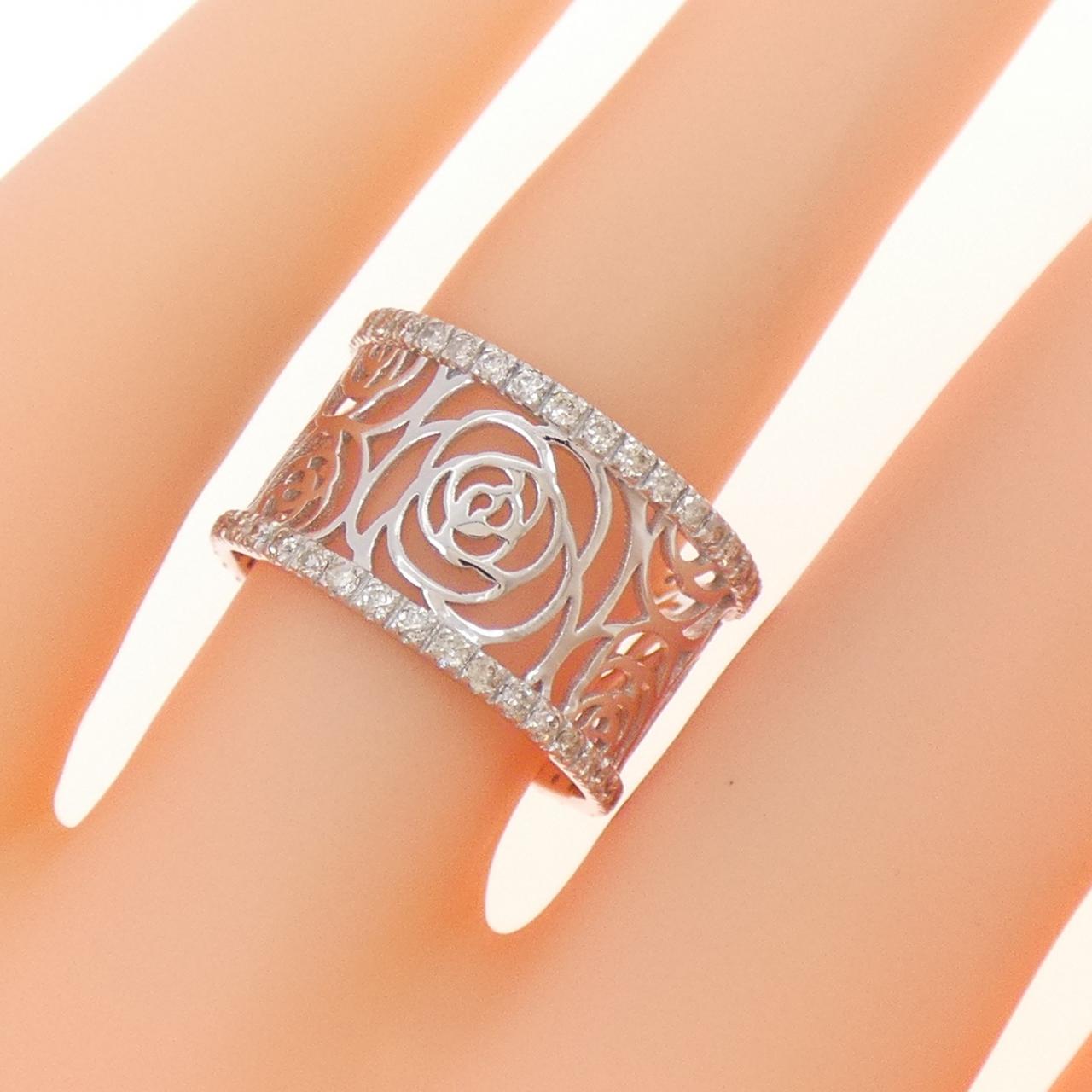 K10WG ローズ ダイヤモンド リング 0.45CT