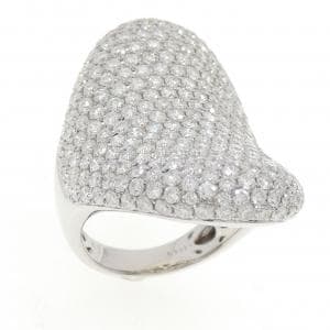 K18WG パヴェ ダイヤモンド リング 4.803CT