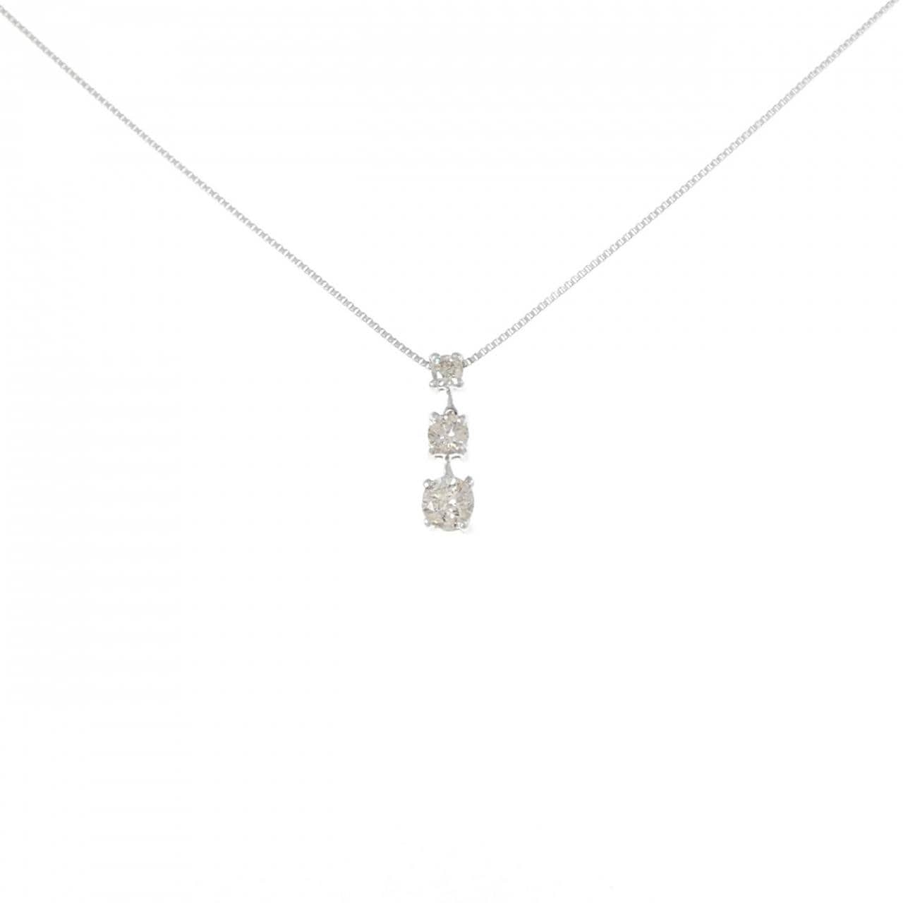 K18WG ダイヤモンド ネックレス 0.20CT