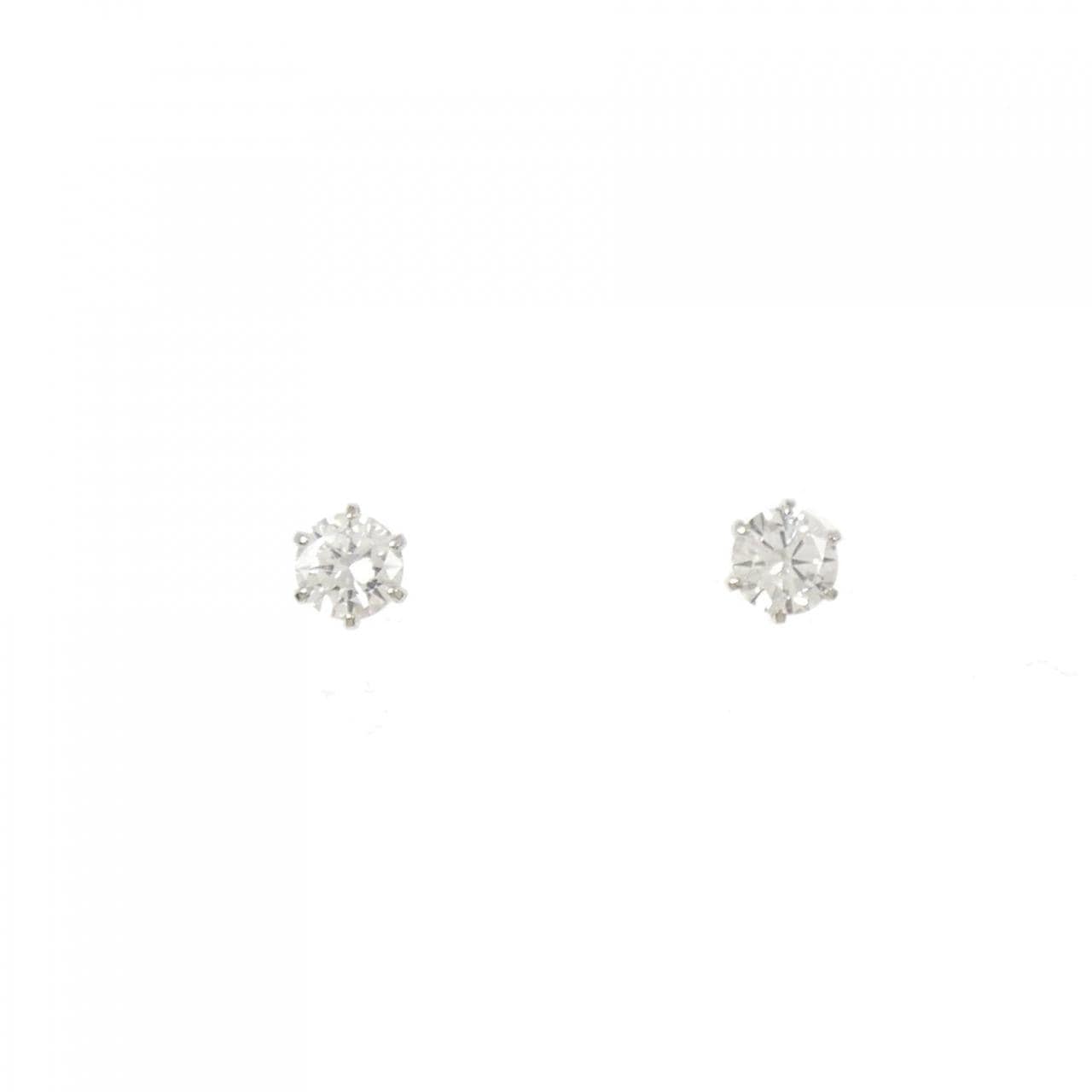 PT900 ソリティア ダイヤモンド ピアス 0.310CT