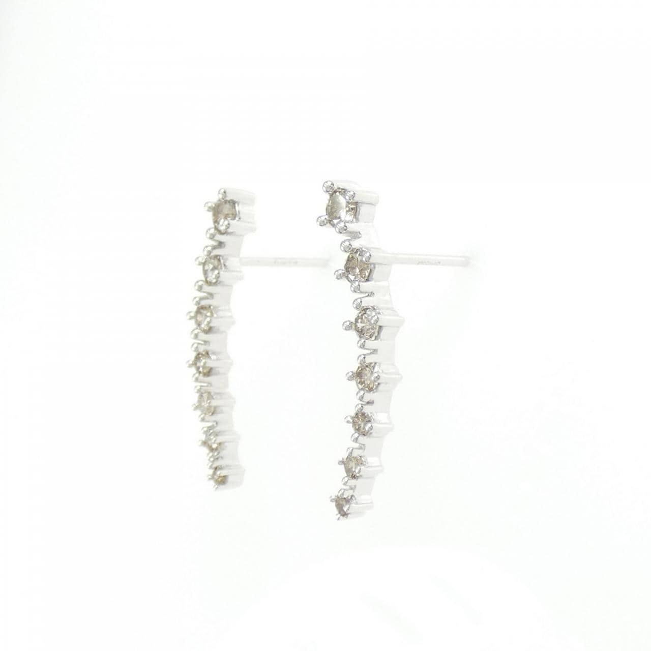 K18WG ダイヤモンド ピアス 0.40CT