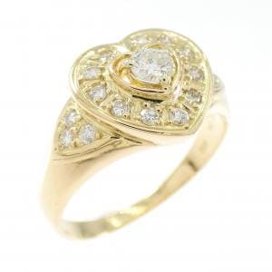 K18YG ハート ダイヤモンド リング 0.14CT