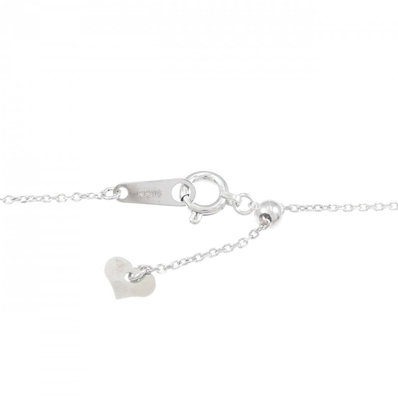 K18WG ソリティア ダイヤモンド ネックレス 0.28CT