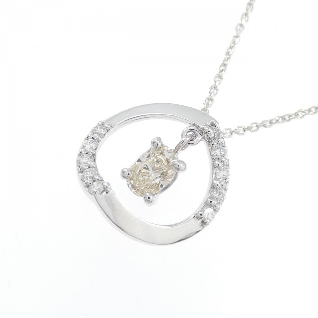 K18WG ダイヤモンド ネックレス 0.23CT