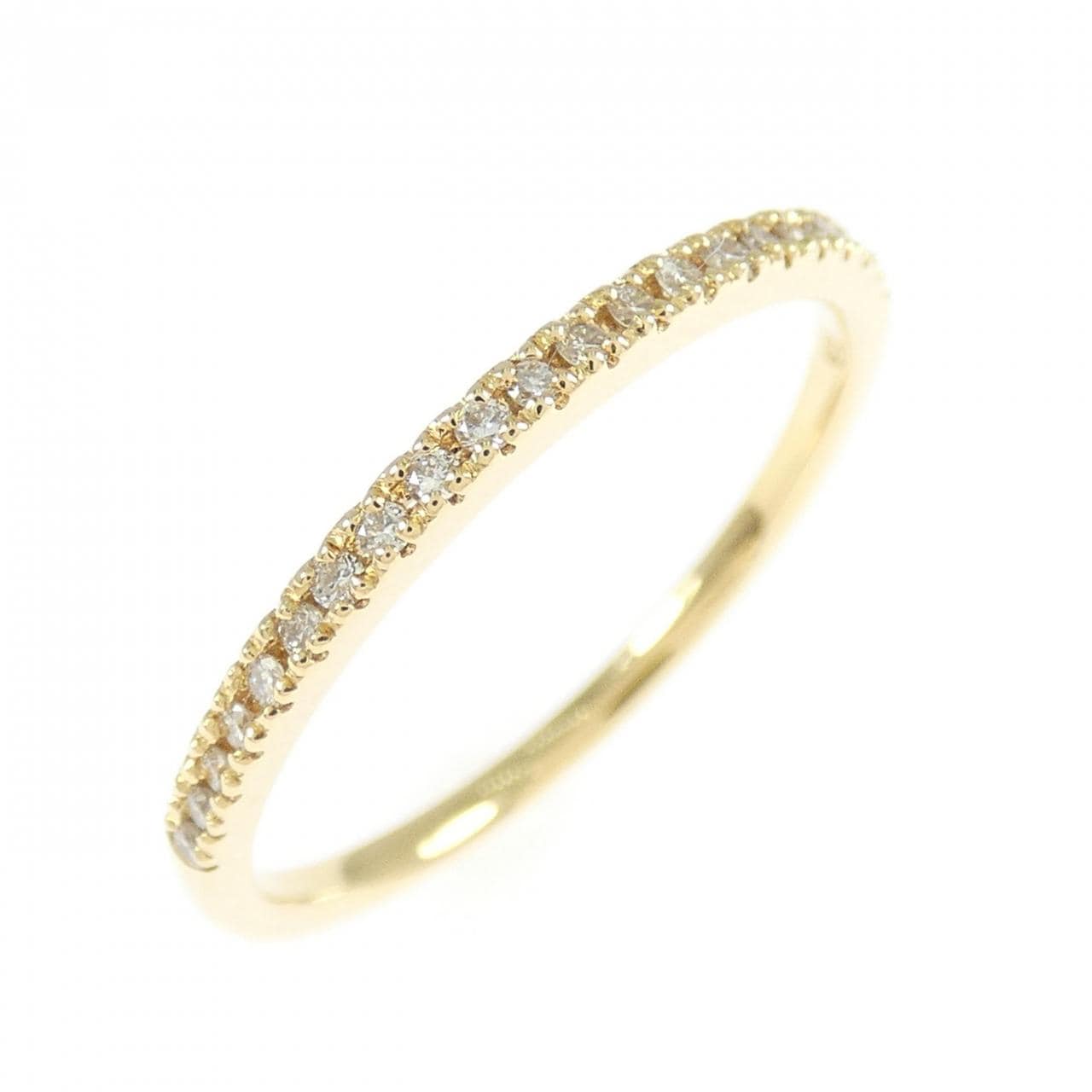 K18YG ハーフエタニティ ダイヤモンド リング 0.10CT