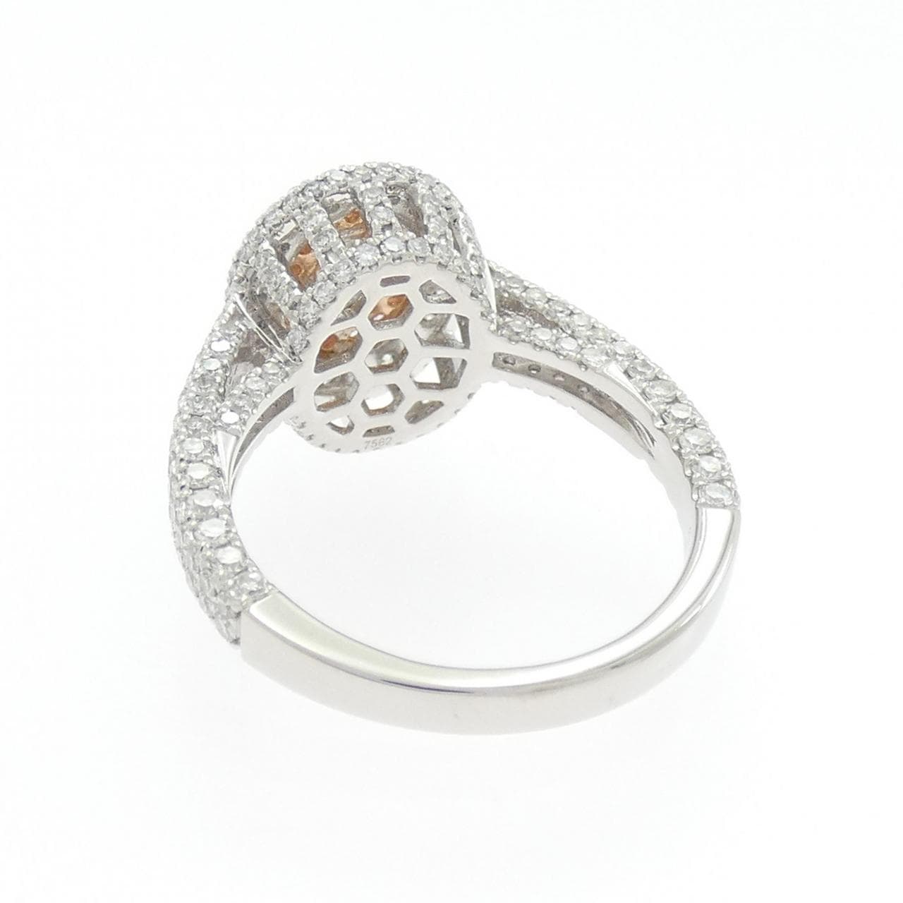 PT950/K18PG ダイヤモンド リング 0.300CT D VS2 オーバルカット