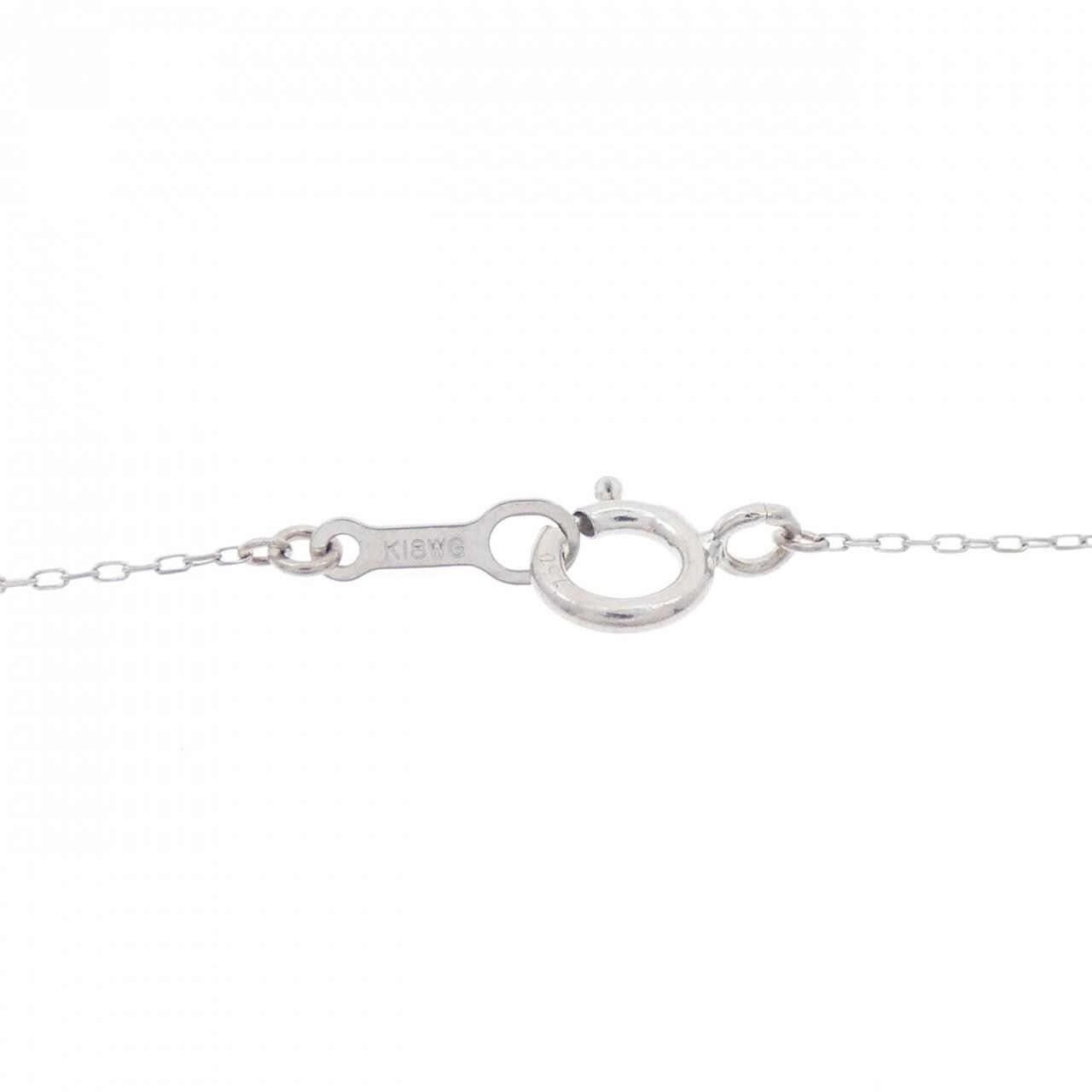 K18WG ダイヤモンド ネックレス 0.10CT