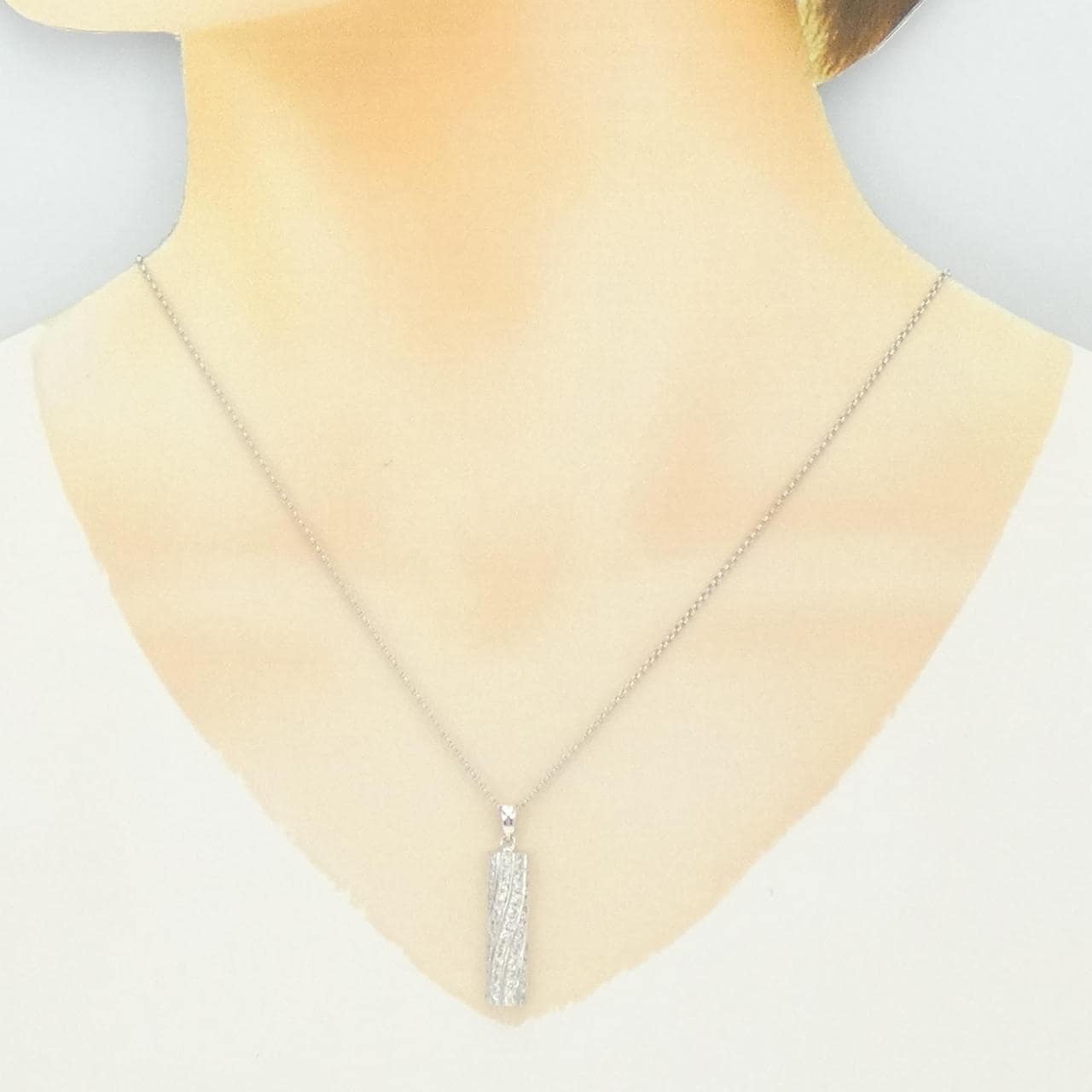 K18WG ダイヤモンド ネックレス 0.71CT