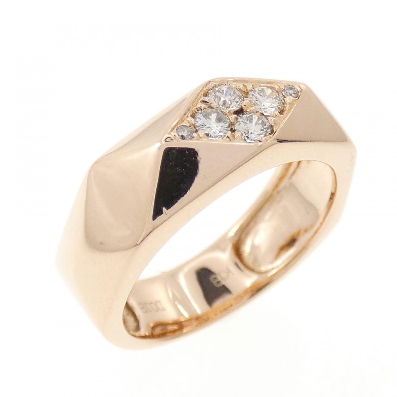 K18PG ダイヤモンド リング 0.18CT