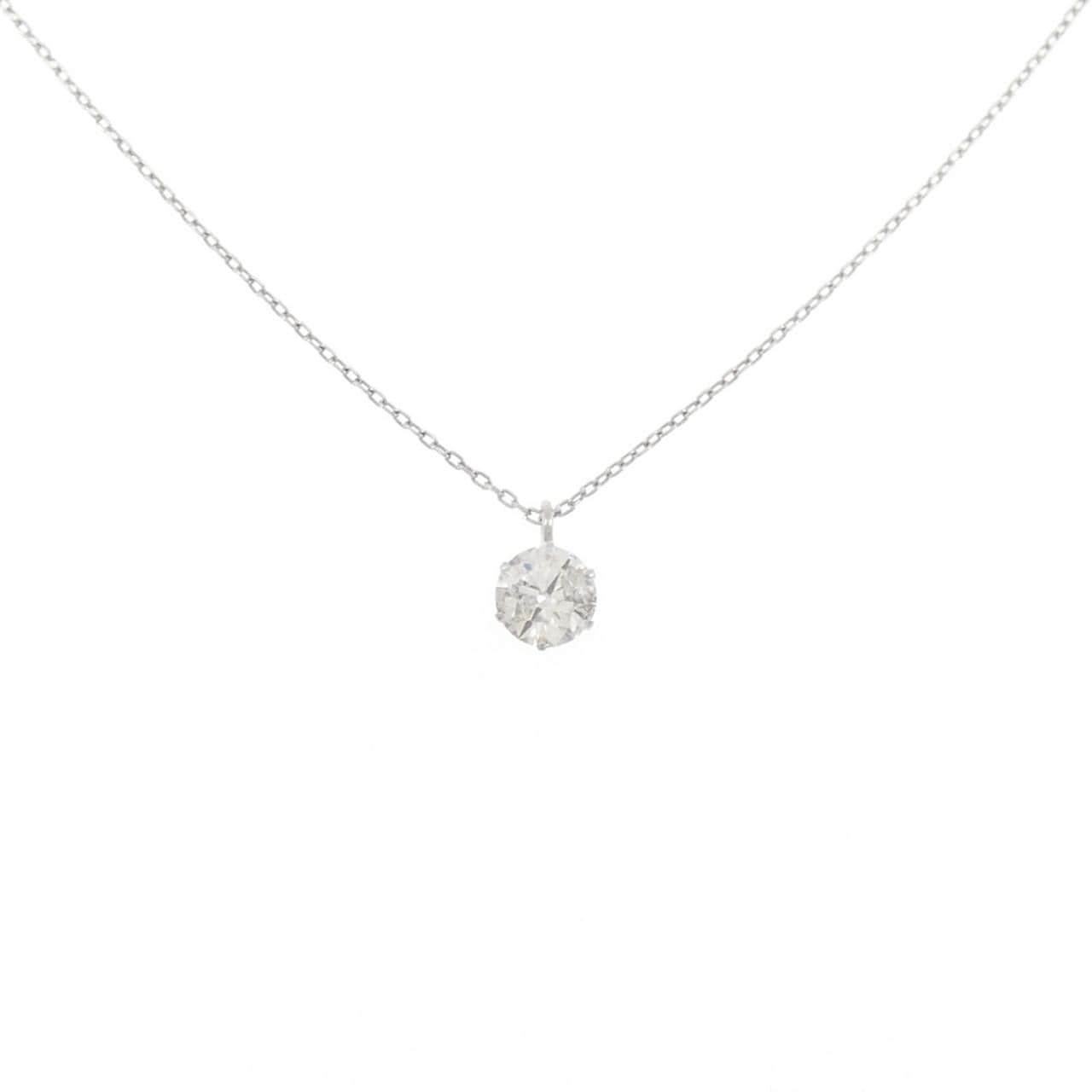 PT900/PT850 ソリティア ダイヤモンド ネックレス 0.30CT