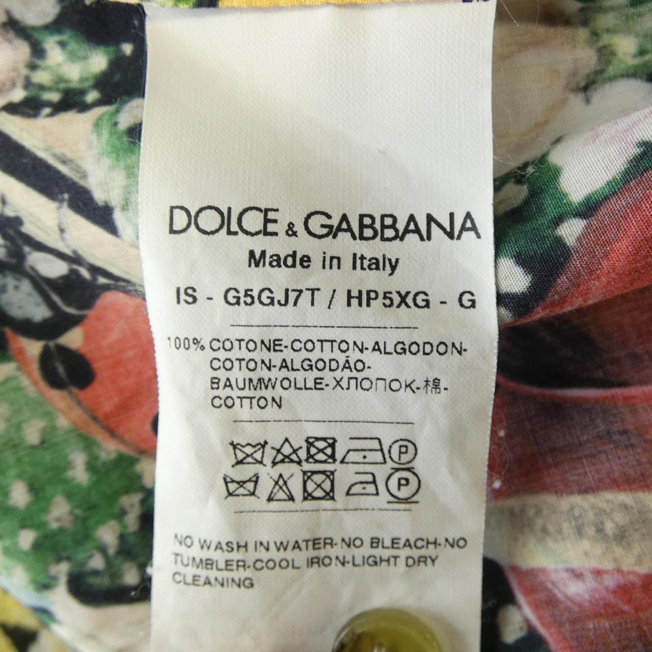 ドルチェアンドガッバーナ DOLCE&GABBANA G5GJ7T/HP5XG S／Sシャツ