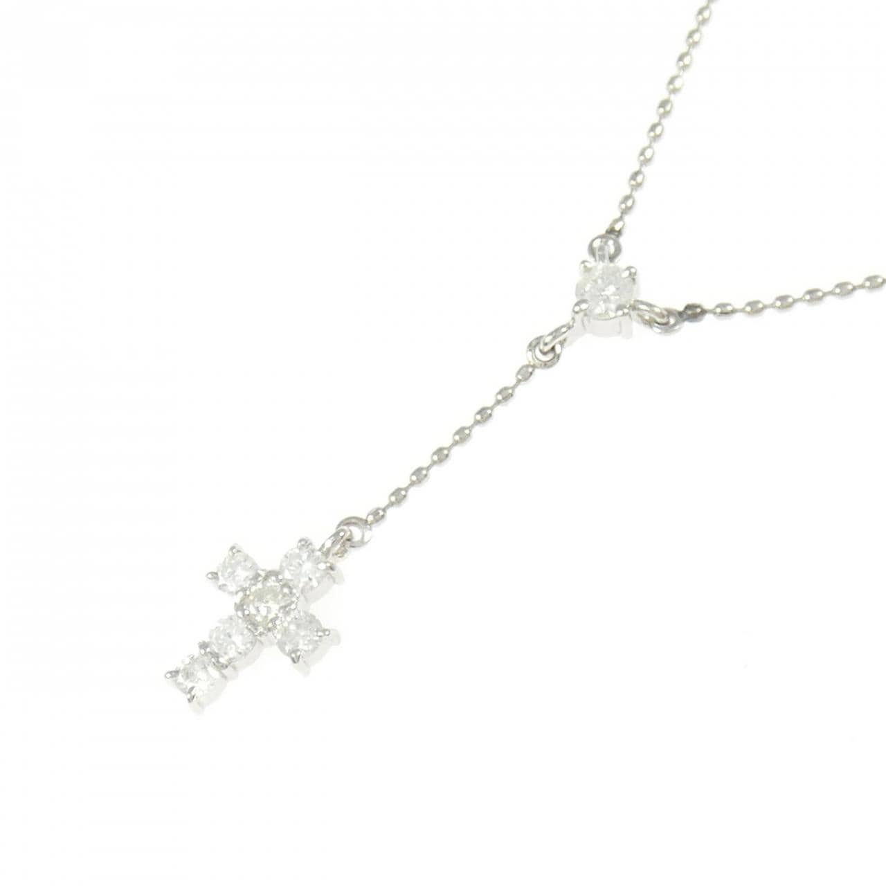 PT850 クロス ダイヤモンド ネックレス 0.25CT