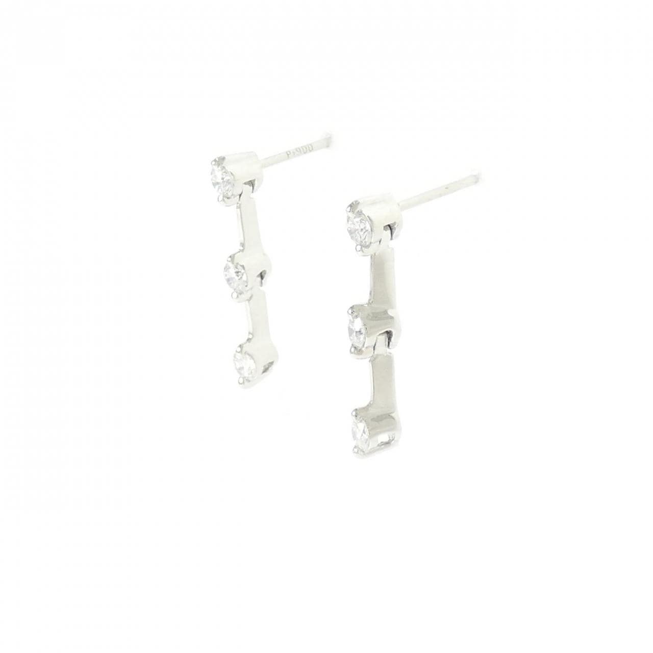 PT900 三石钻石耳环 0.30CT