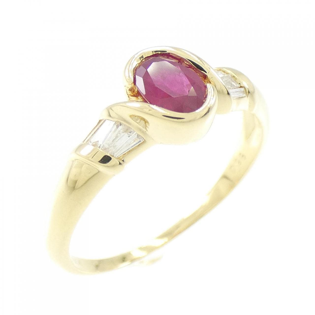 K18YG ルビー リング 0.98CT