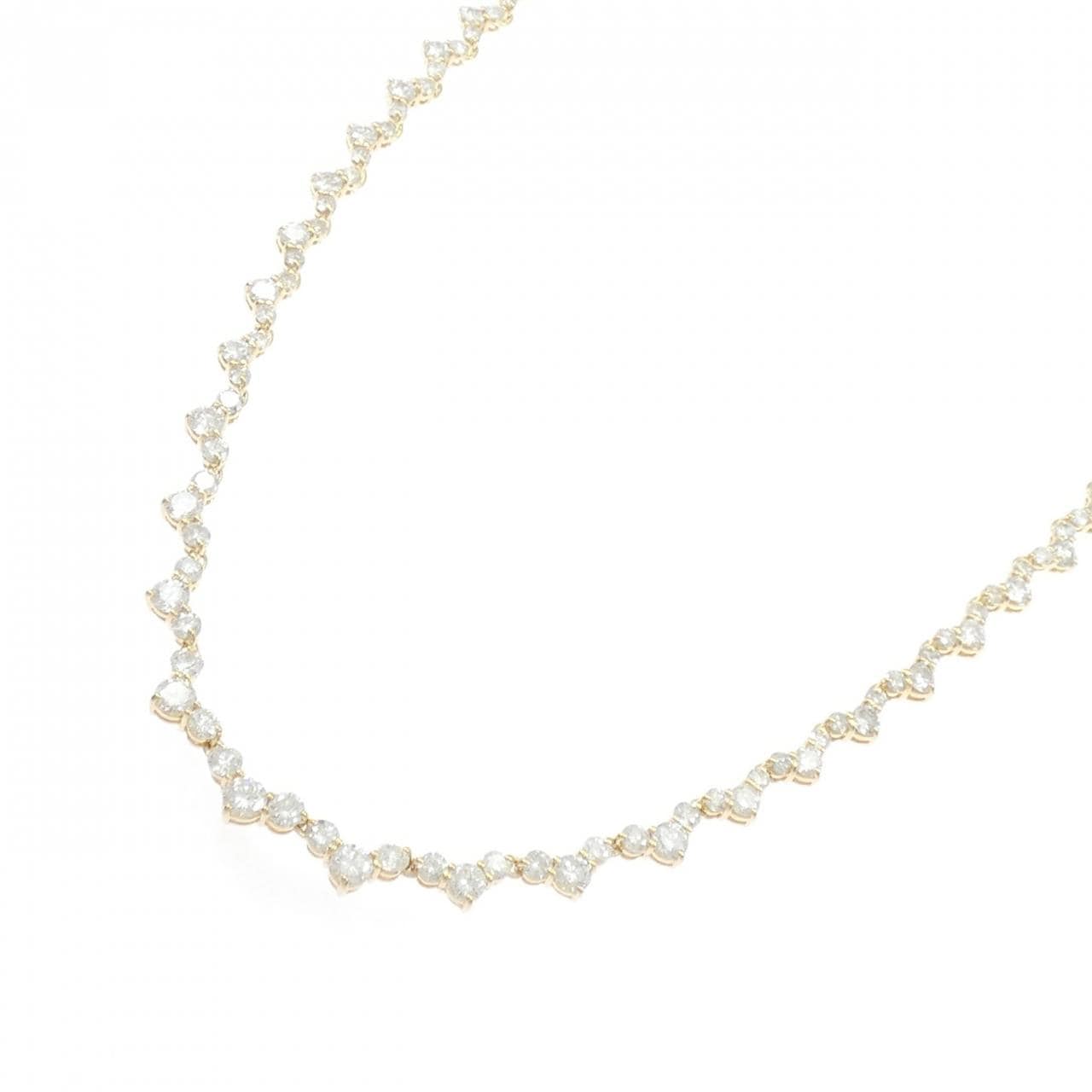 K18YG ダイヤモンド ネックレス 10.00CT