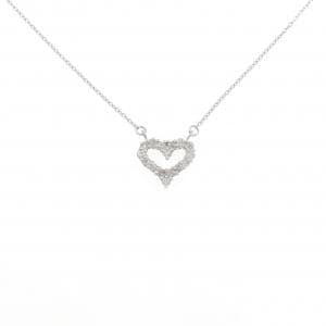 PT1000/PT850 ハート ダイヤモンド ネックレス 0.3CT