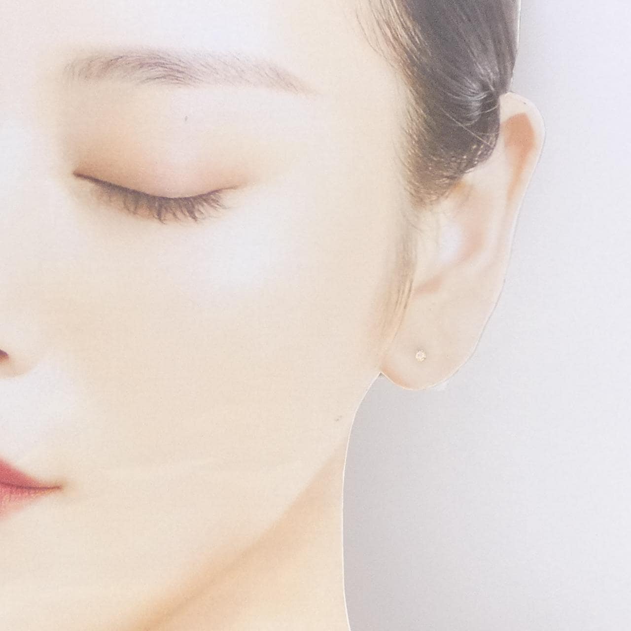 K18YG ダイヤモンド ピアス 0.04CT