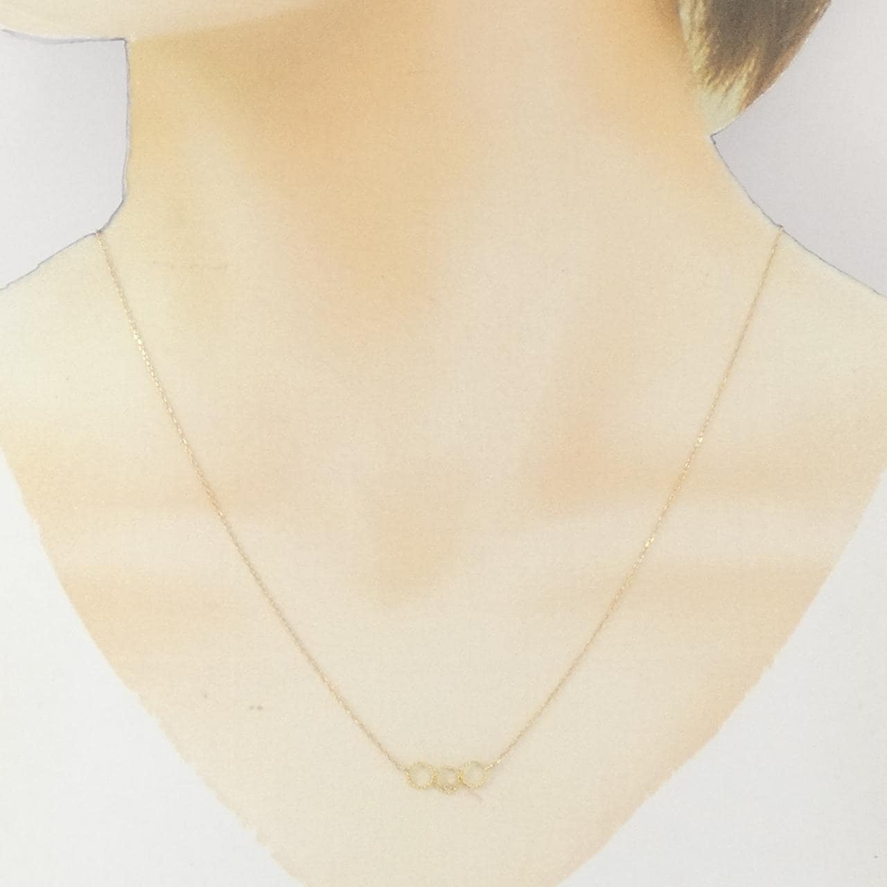 K18YG ダイヤモンド ネックレス 0.01CT