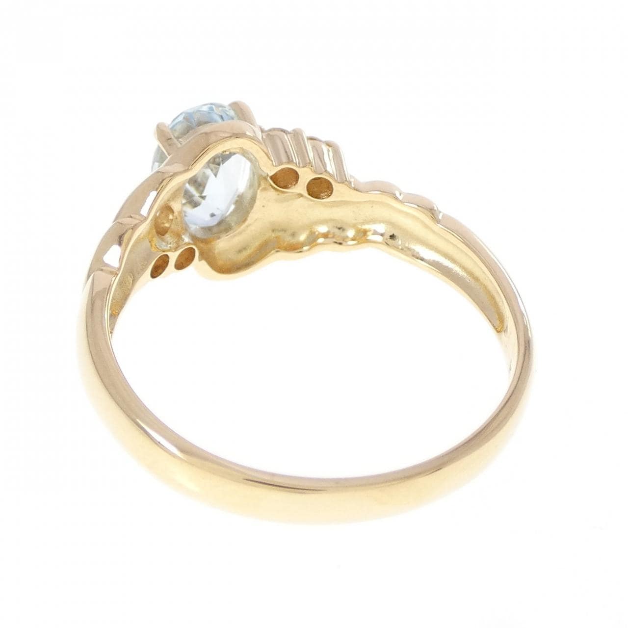 K18YG アクアマリン リング 0.69CT