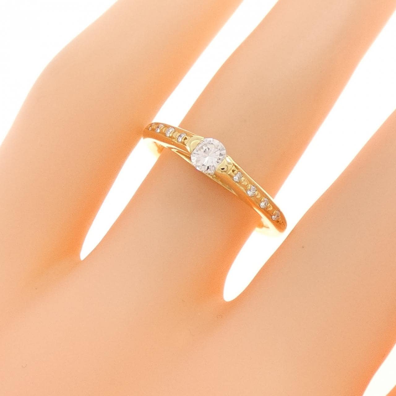 K18YG ダイヤモンド リング 0.23CT