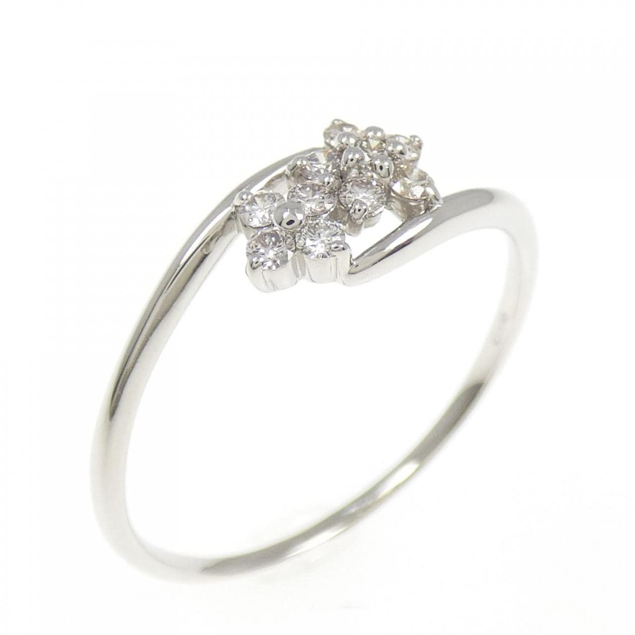 PT950 フラワー ダイヤモンド リング 0.20CT