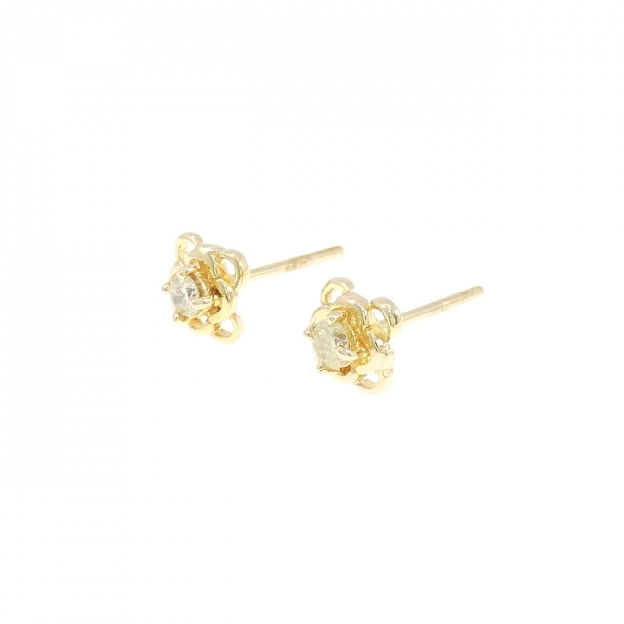 K18YG/750YG ダイヤモンド ピアス