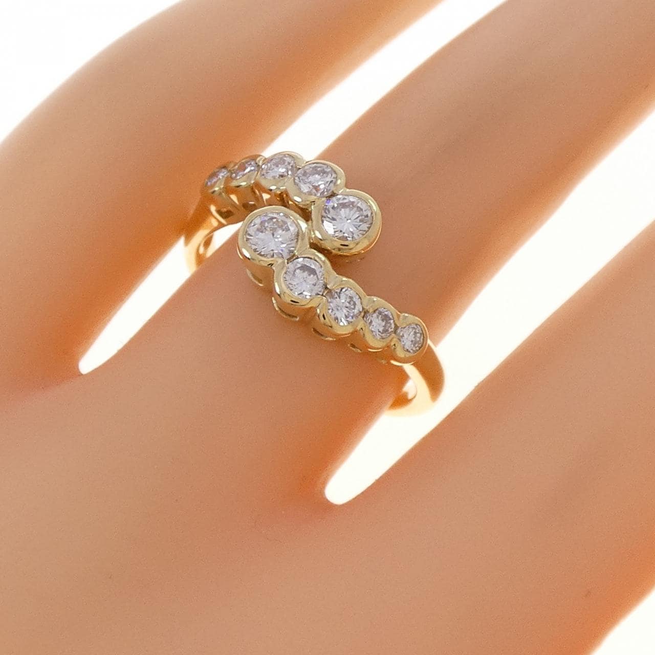 K18YG ダイヤモンド リング 0.72CT