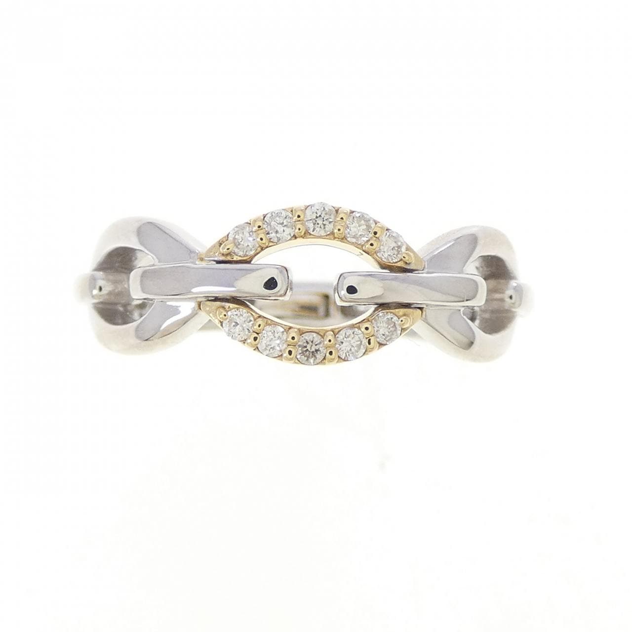 K18YG/K18WG ダイヤモンド リング 0.09CT