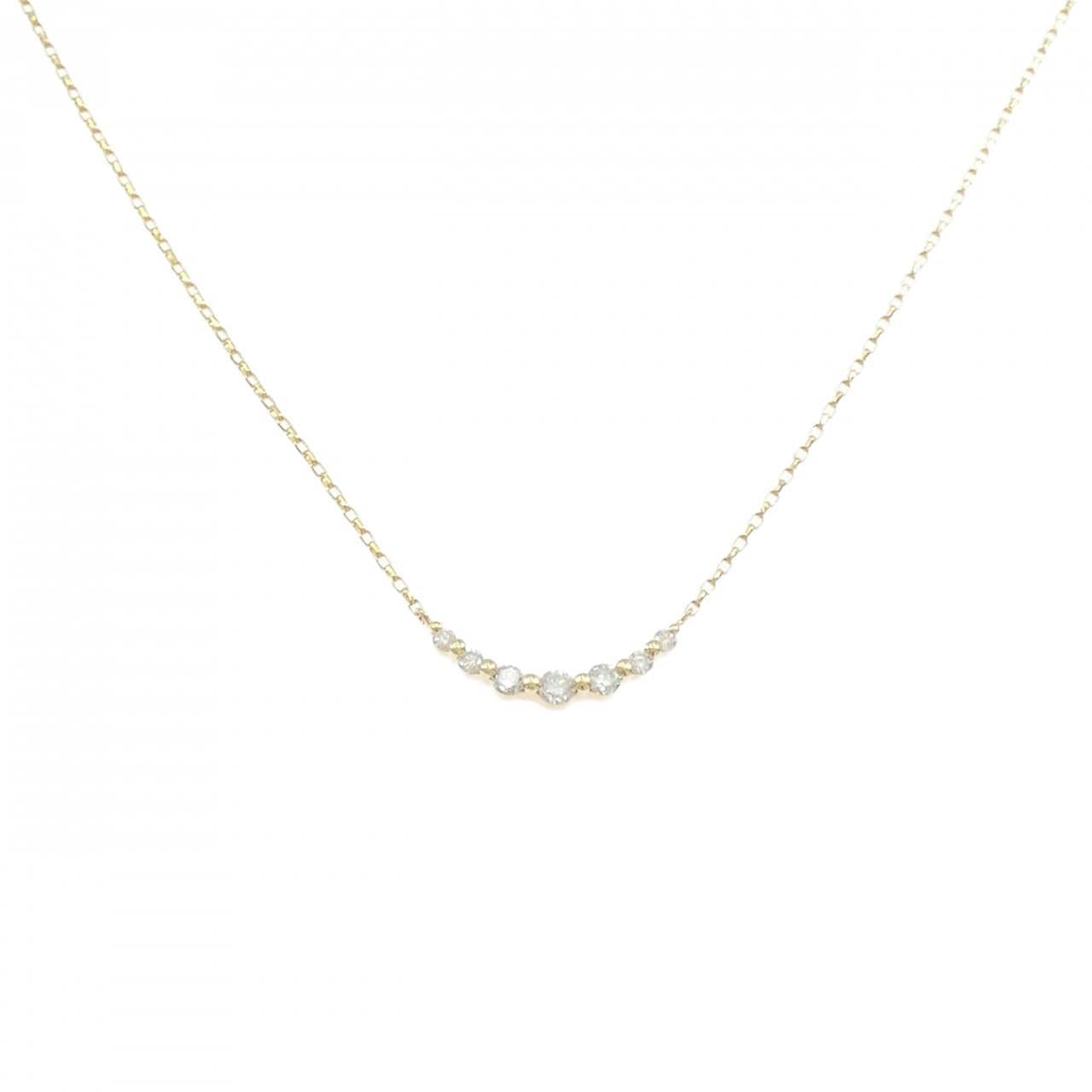 K18YG ダイヤモンド ネックレス 0.12CT