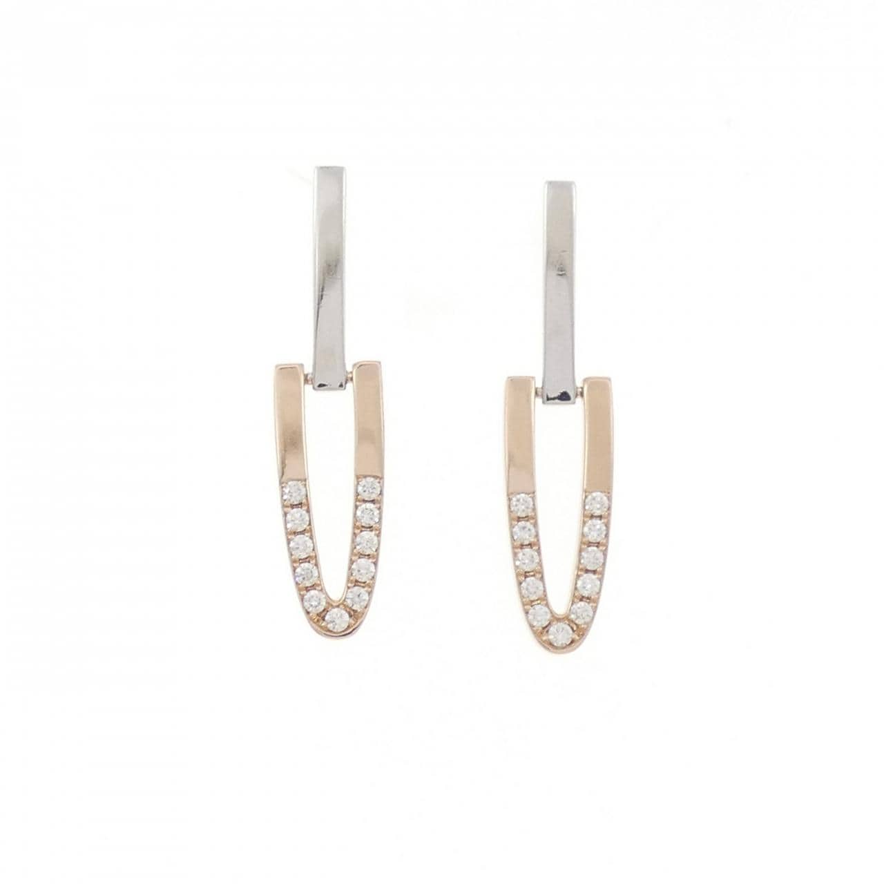 750PG/PT900 ダイヤモンド ピアス 0.24CT