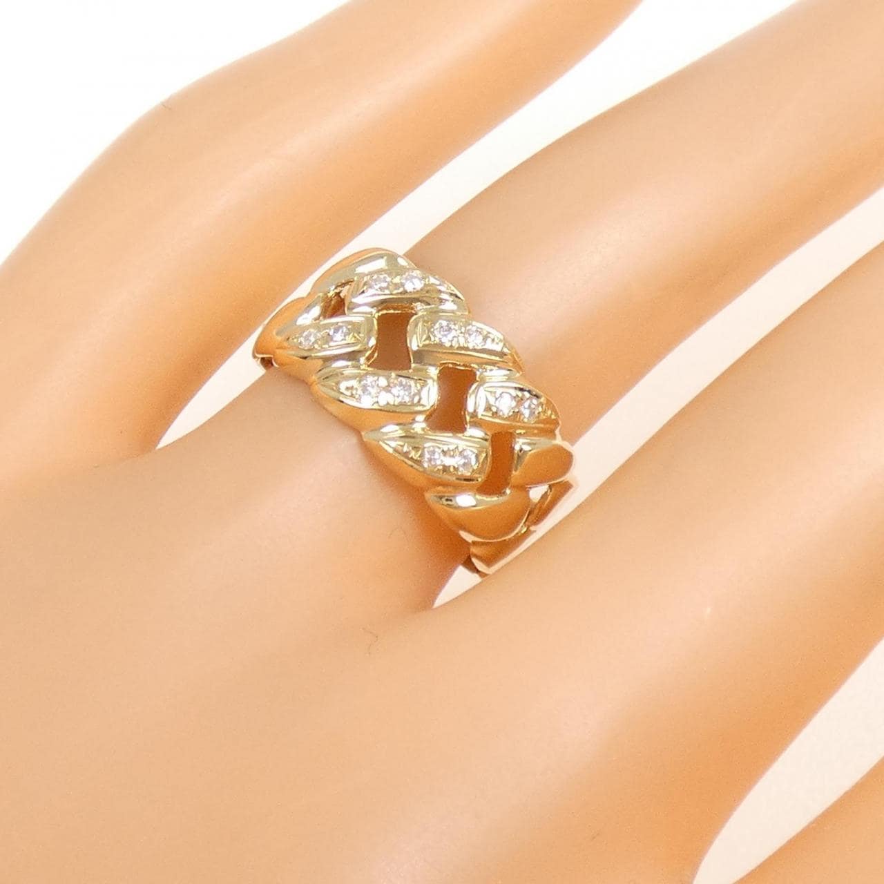 K18YG ダイヤモンド リング 0.085CT