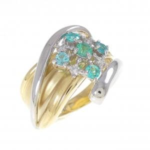 K18YG/PT900 パライバトルマリン リング