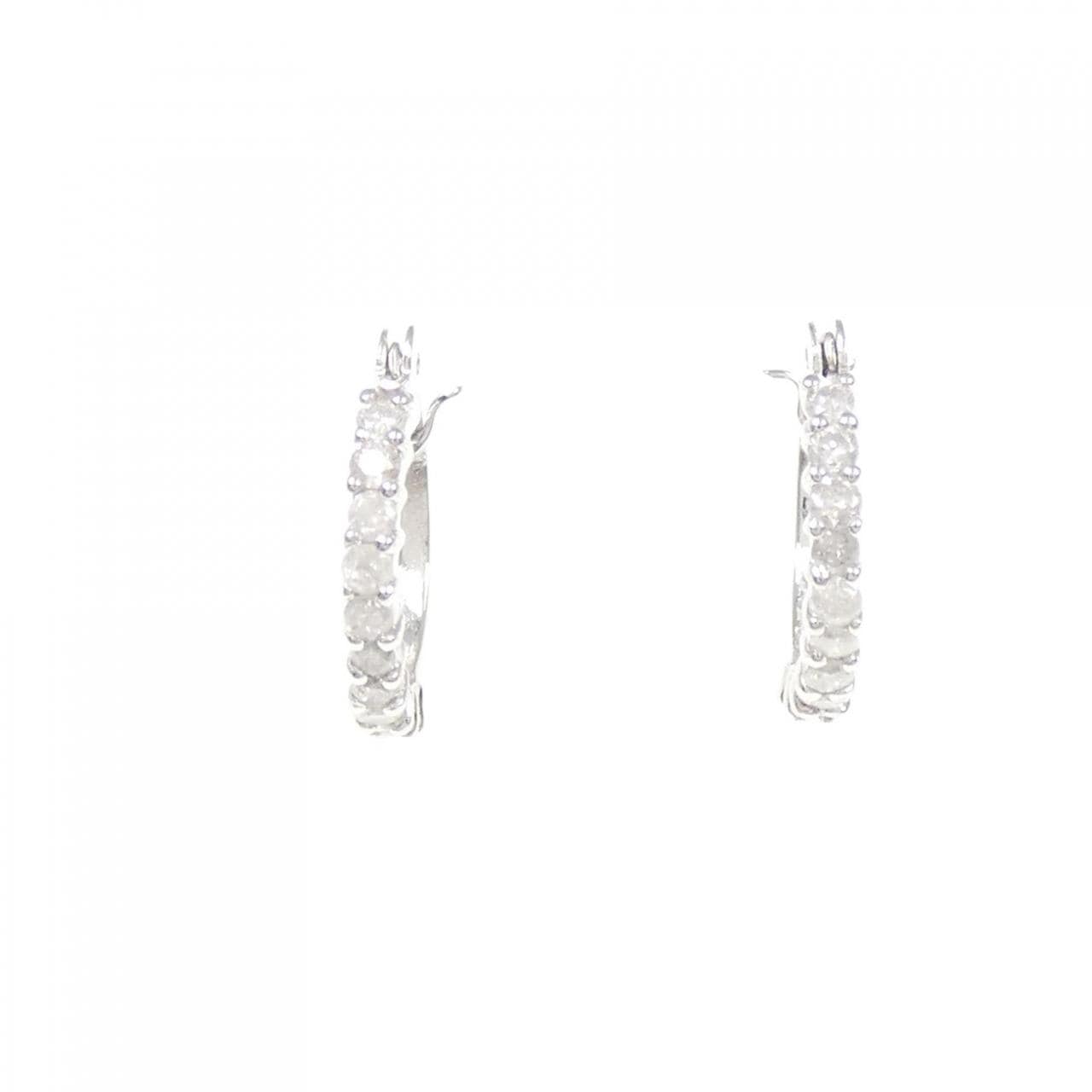 K18WG ダイヤモンド ピアス 0.20CT