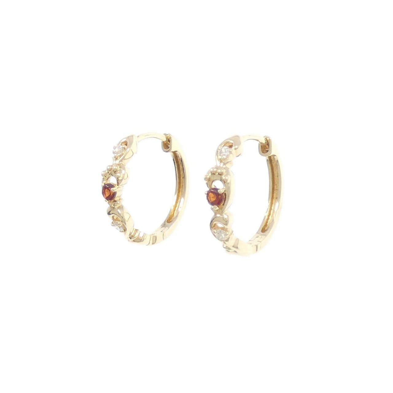 K10YG ガーネット ピアス