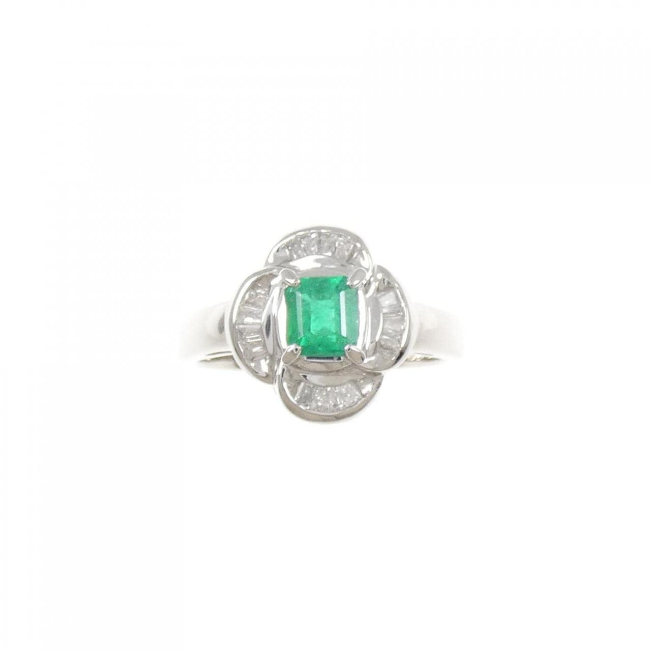 PT900 エメラルド リング 0.417CT