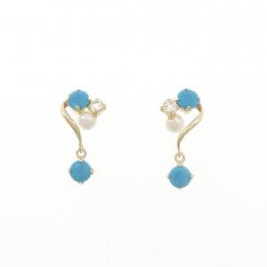 【新品】K10YG カラーストーン ピアス