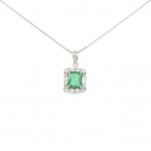 PT900/PT850 エメラルド ネックレス 0.77CT