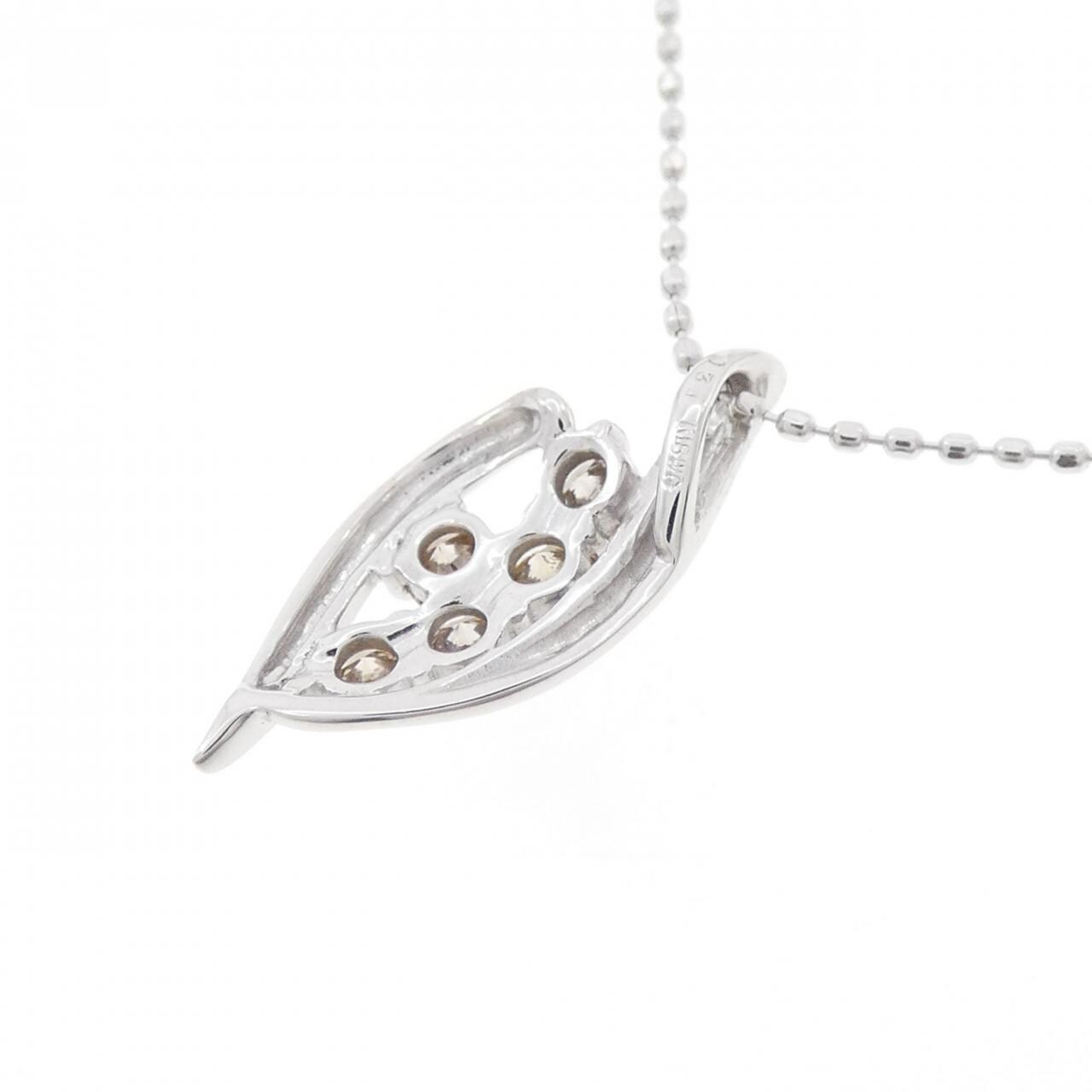 K18WG ダイヤモンド ネックレス 0.34CT
