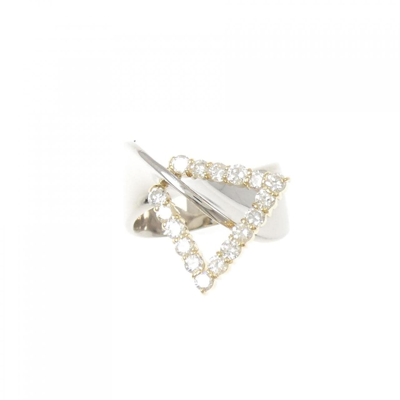 PT900/K18YG ダイヤモンド リング 0.60CT