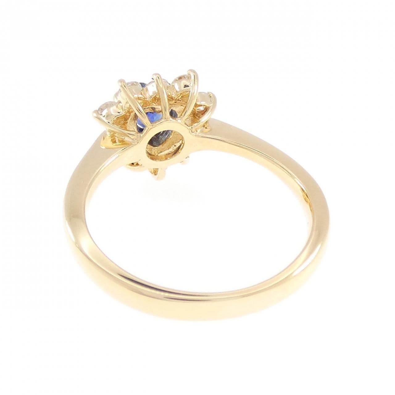 K18YG ハート サファイヤ リング 0.58CT