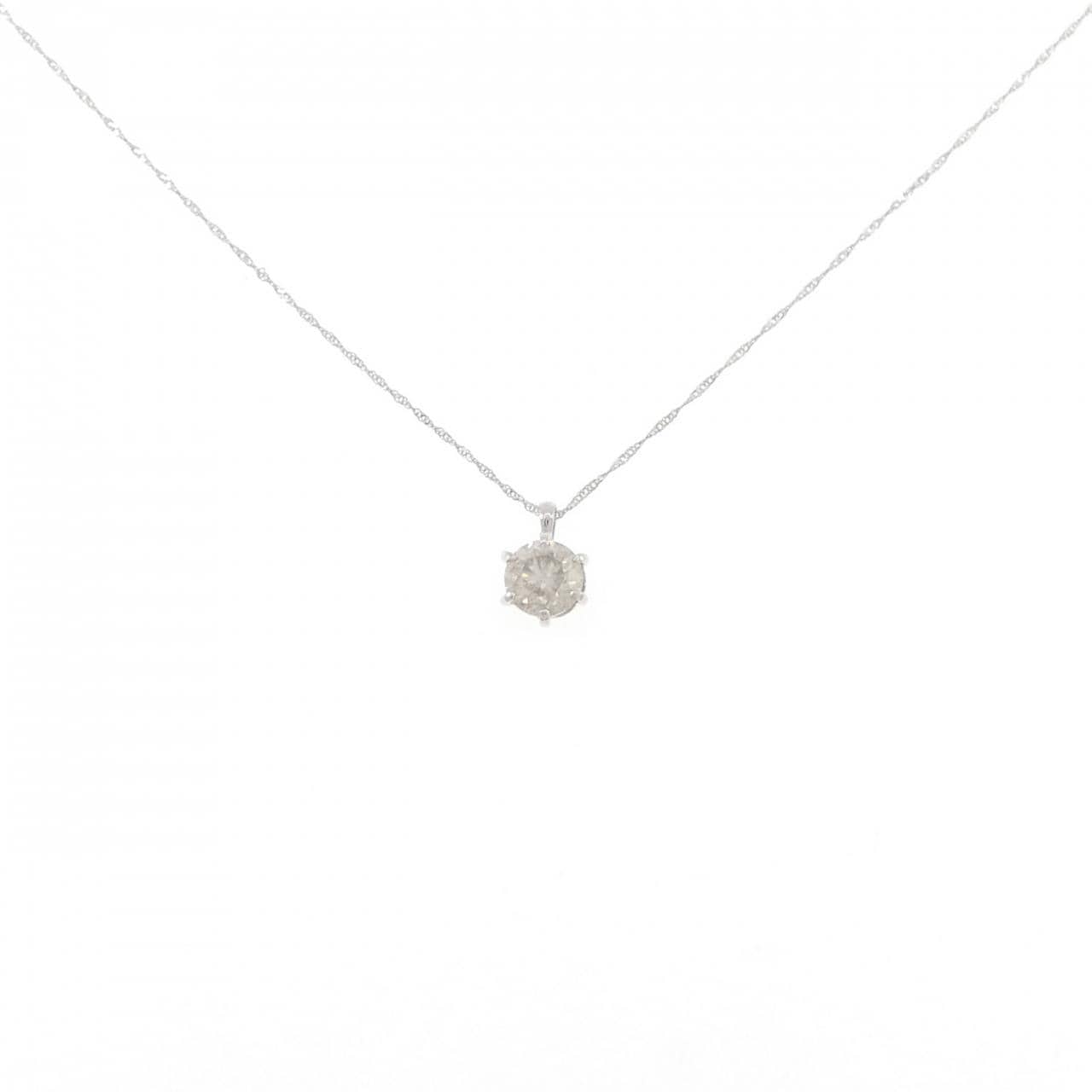 PT999/PT850 ソリティア ダイヤモンド ネックレス 1.00CT