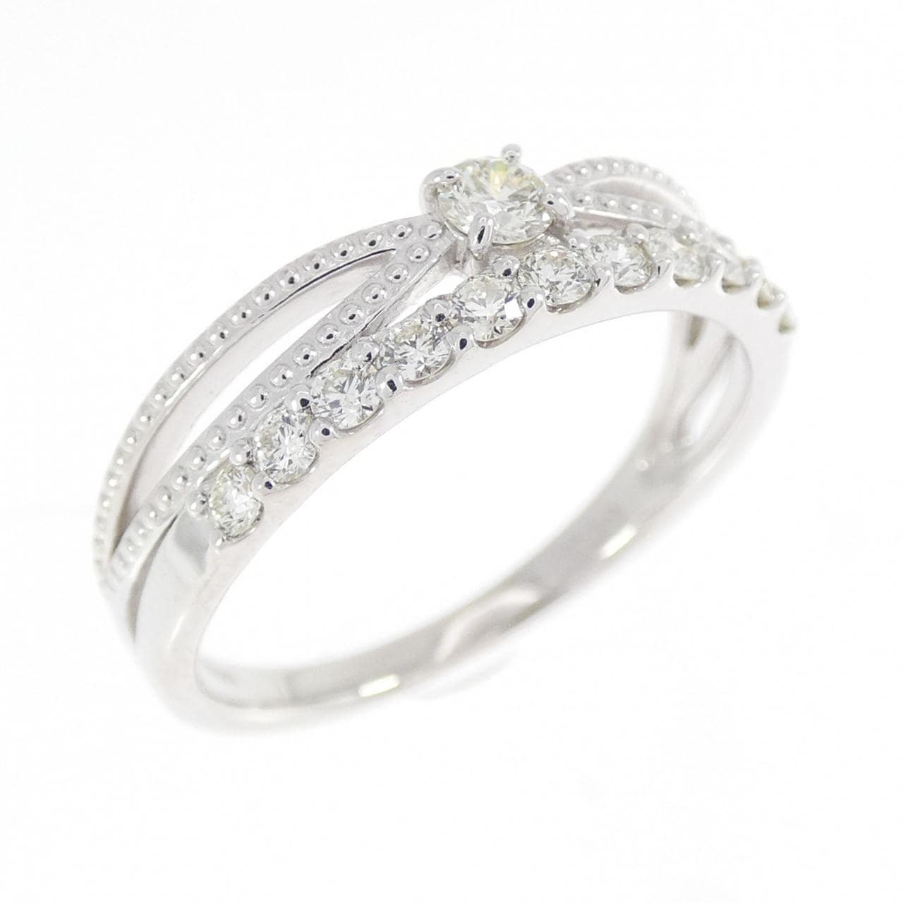 K18WG ダイヤモンド リング 0.28CT